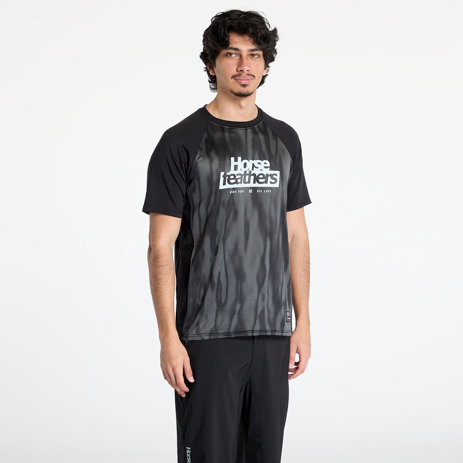 Majica kratkih rukava Horsefeathers Horsefeathers Spike Bike Jersey Crna | TM067B, 0