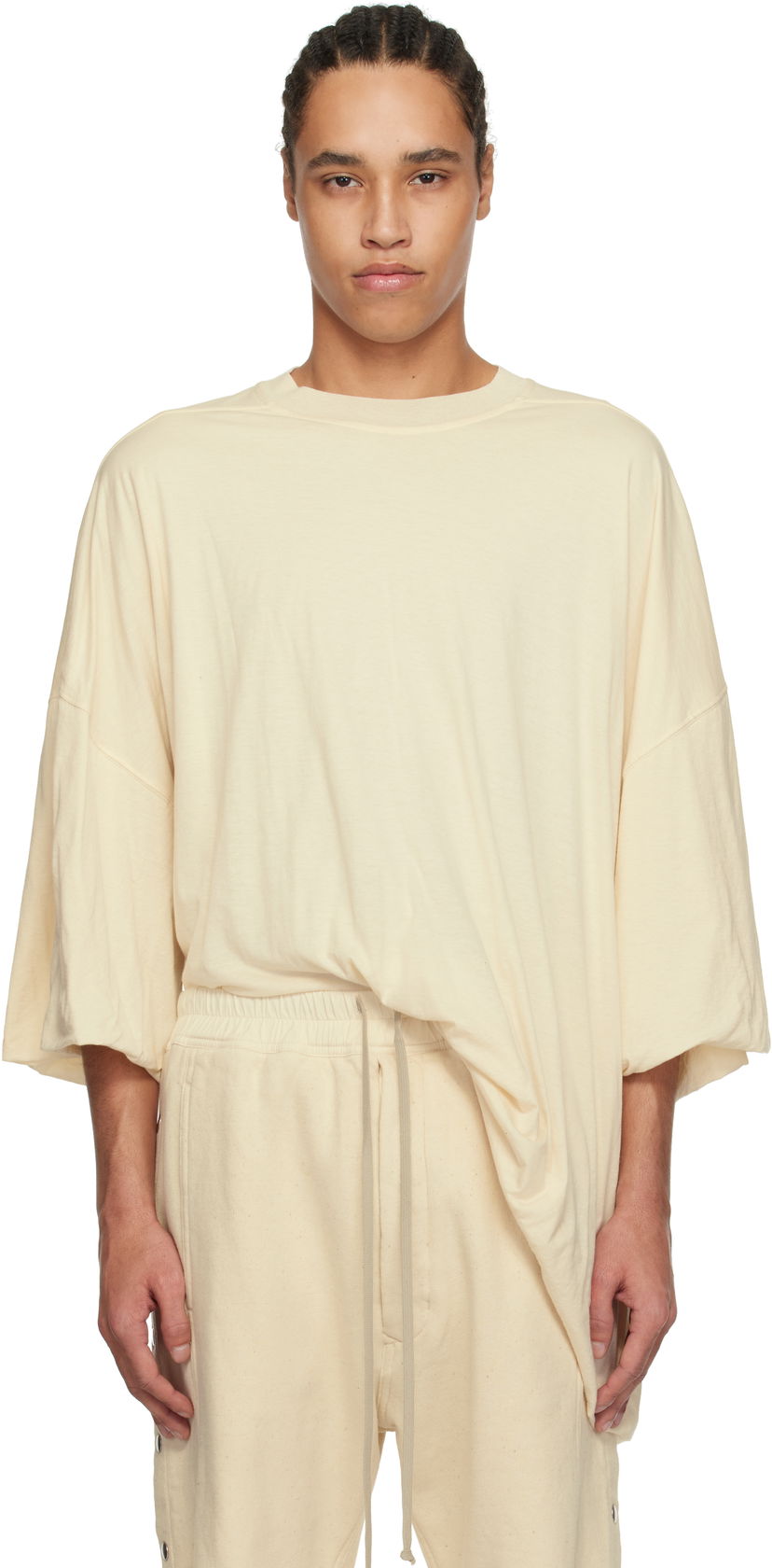 Majica kratkih rukava Rick Owens Rick Owens DRKSHDW Hollywood Tommy T-Shirt Bež | DU01E3259 BHNDB