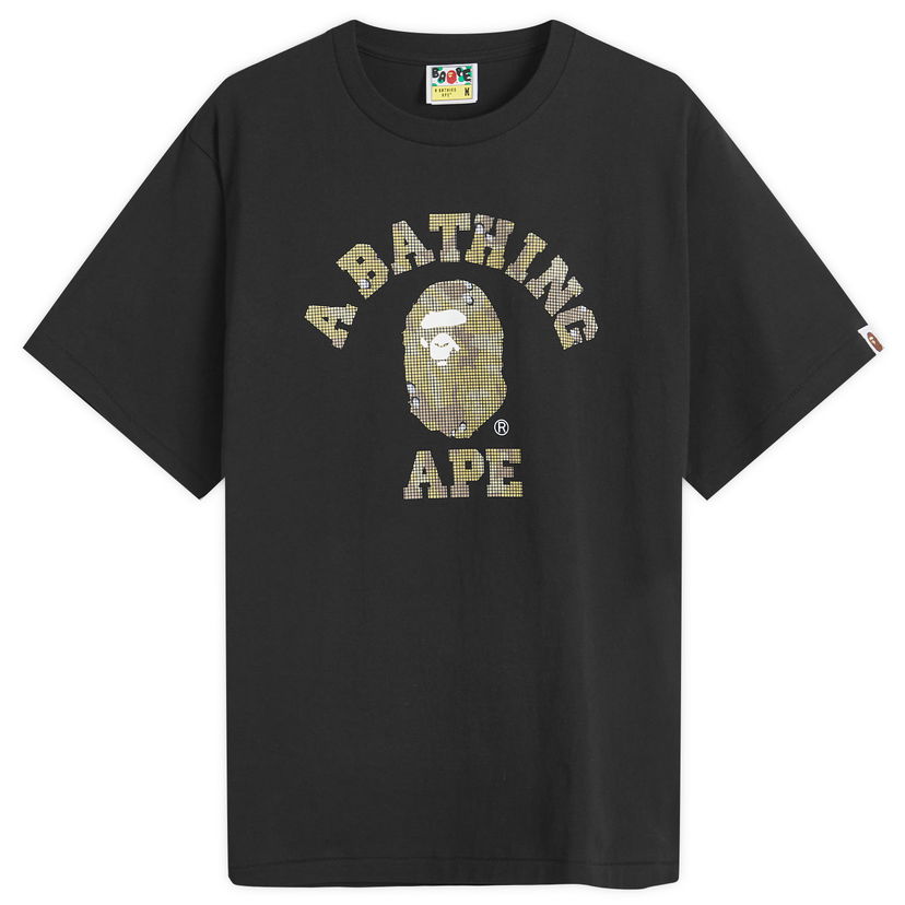 Majica kratkih rukava BAPE Bitmap College T-Shirt Crna | 001TEK801039M-BLK
