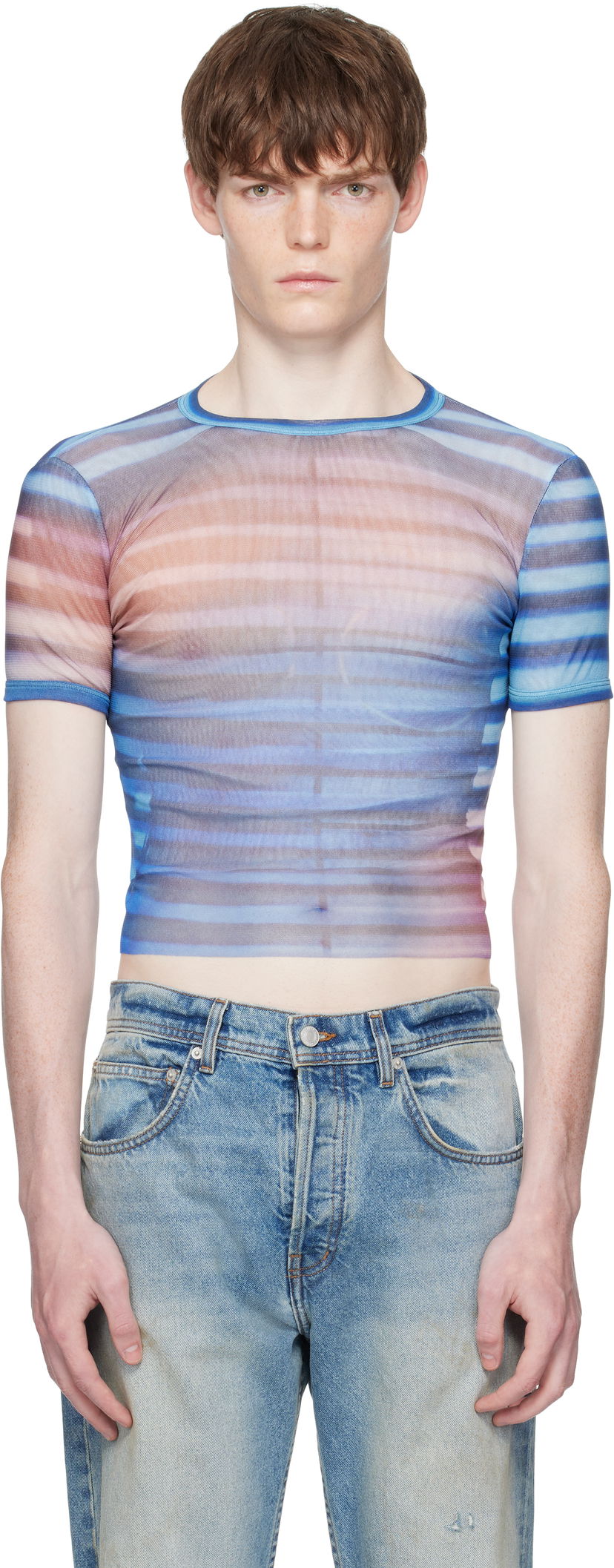 Majica kratkih rukava Jean Paul Gaultier Jean Paul Gaultier 'The Air' Baby Tee Plava | 25/03-W-TO318-M005P-565034