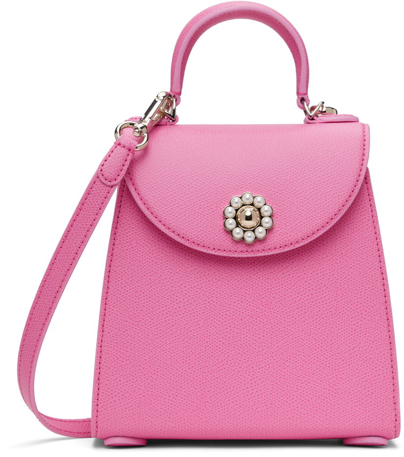Ručna torbica Simone Rocha Simone Rocha Mini Valentine Pearl-Embellished Crossbody Bag Ružičasta | BAG172 0787