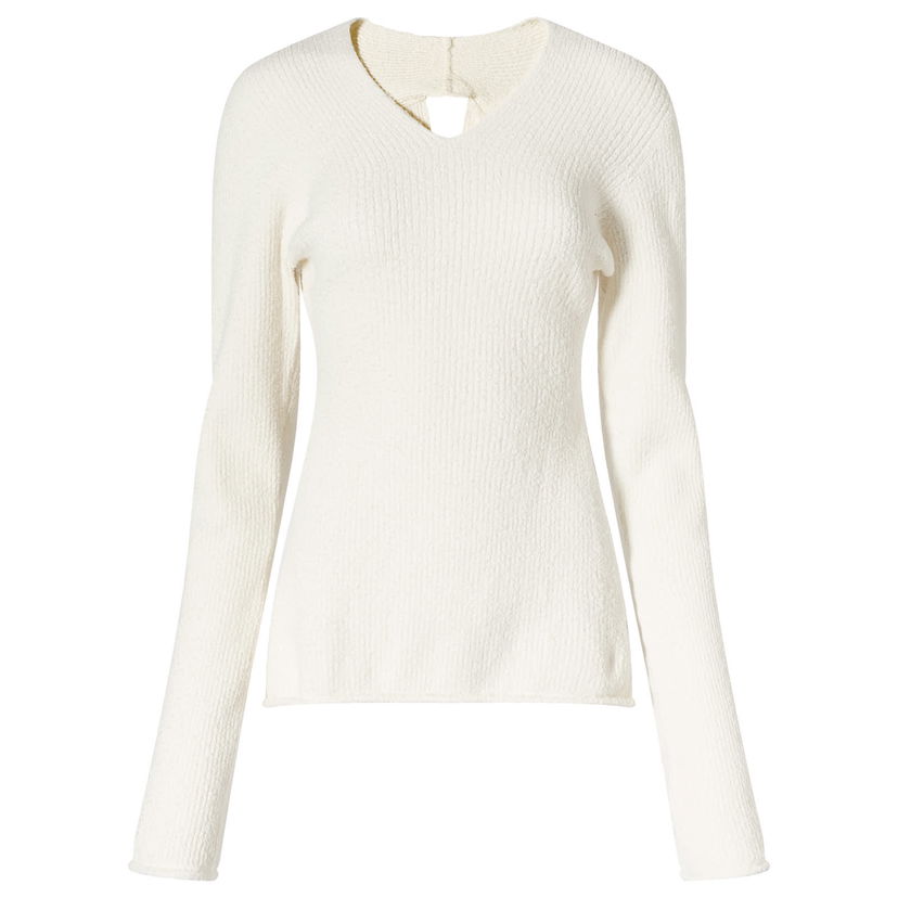 Majica kratkih rukava AXEL ARIGATO Tube Rib Knit Top Bijela | A0948002-ECRU