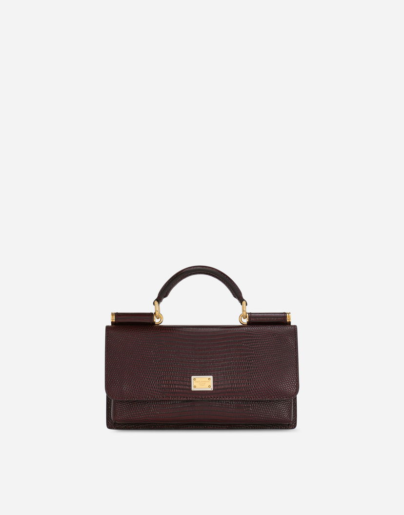 Ručna torbica Dolce & Gabbana Iguana-print Mini Leather Bag Smeđa | BI3280A109580342
