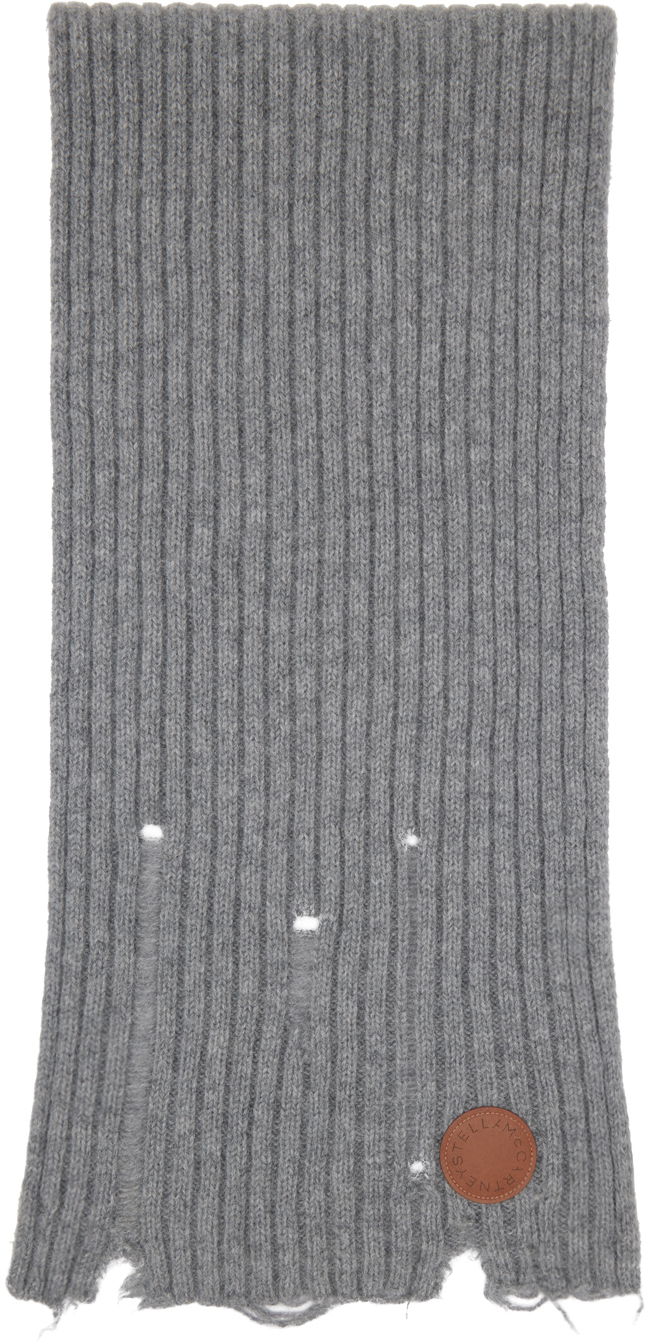 Džemper Stella McCartney Stella McCartney Distressed Knit Scarf Siva | 6K08933S2536