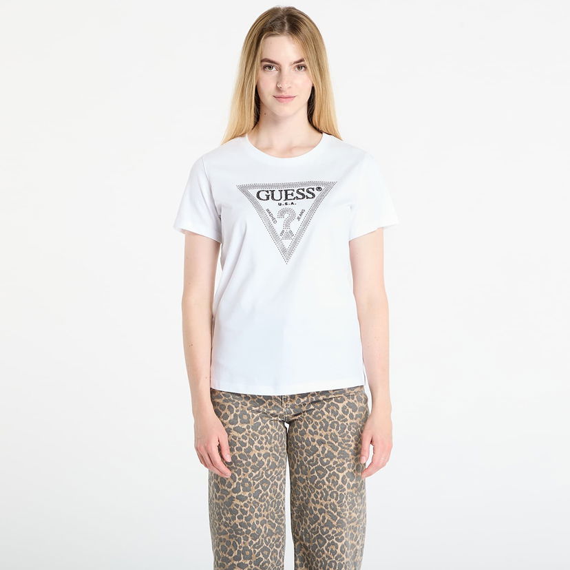Majica kratkih rukava GUESS GUESS Krystal Triangle Tee Bijela | W5BI18I3Z14-G011