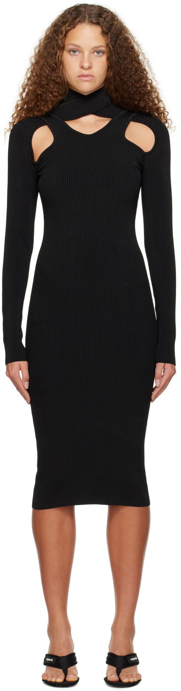 Haljina Coperni Coperni Cutout Midi Dress Crna | COPML16600