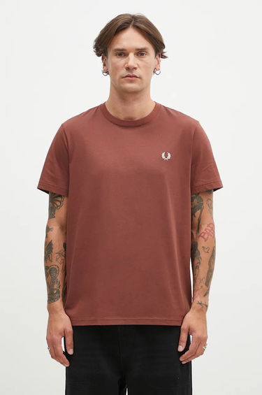 Majica kratkih rukava Fred Perry Crew Neck T-Shirt With Print Smeđa | M1600.W52, 0