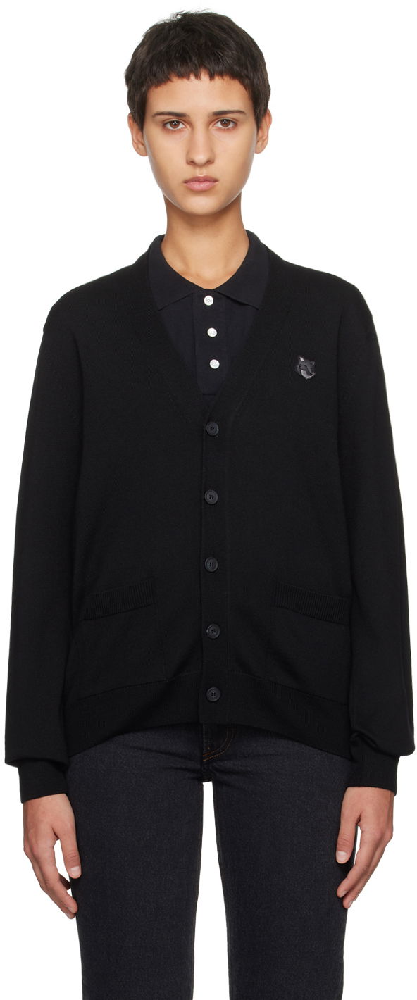 Džemper MAISON KITSUNÉ Bold Fox Head Cardigan Crna | MM00509KT1036