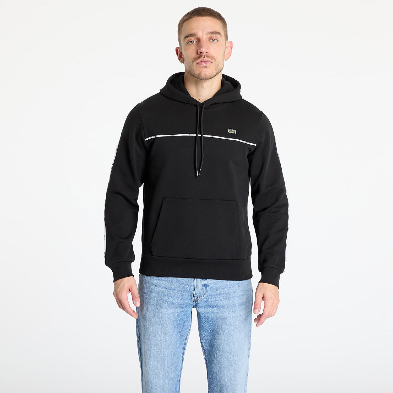 Dukserice Lacoste LACOSTE Non Brushed Fleece Hoodie Crna | SH9808 031, 0