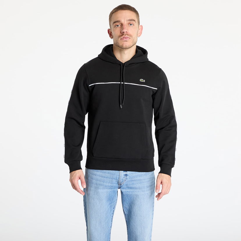 Dukserice Lacoste LACOSTE Non Brushed Fleece Hoodie Crna | SH9808 031