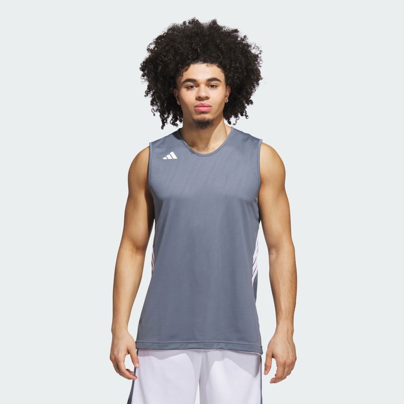 Majica bez rukava adidas Performance 3G Speed Reversible Basketball Jersey Siva | JM5095