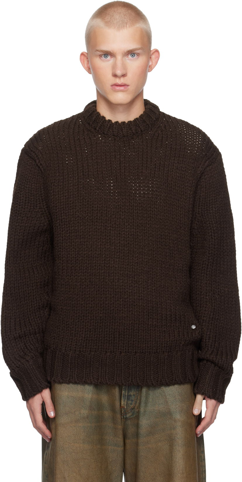 Džemper We11done Chunky Knit Sweater Smeđa | WD-KT3-24-649-U-BR