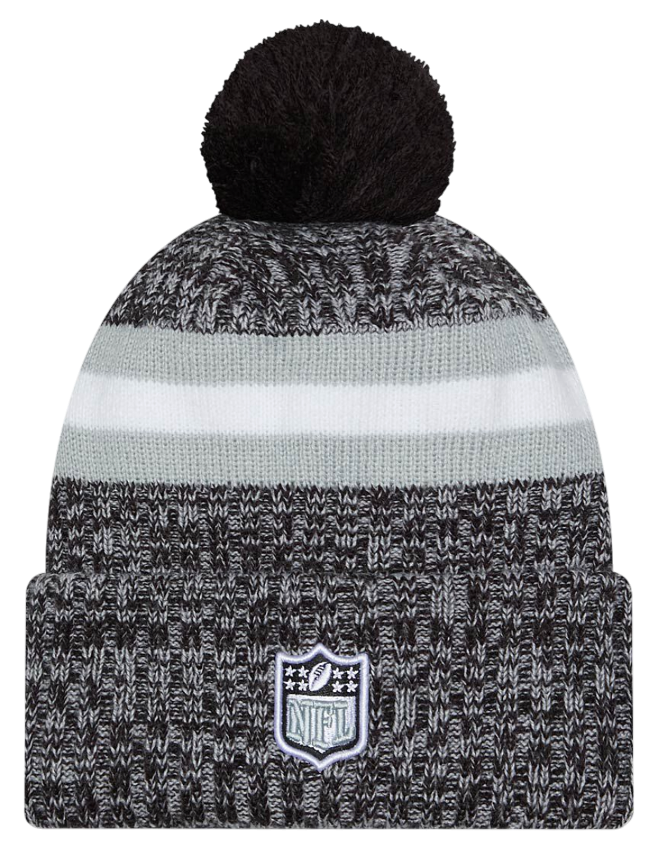 Kapica New Era New Era Las Vegas Raiders Knit Beanie with Pom Siva | 60407594-60407594, 1