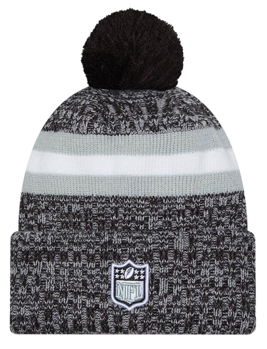 Kapica New Era New Era Las Vegas Raiders Knit Beanie with Pom Siva | 60407594-60407594, 1