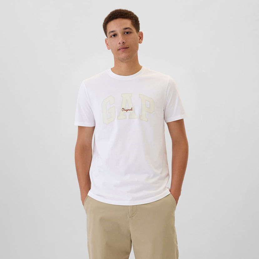 Majica kratkih rukava GAP T-shirt Logo Tee Optic White S Bijela | 542246-01