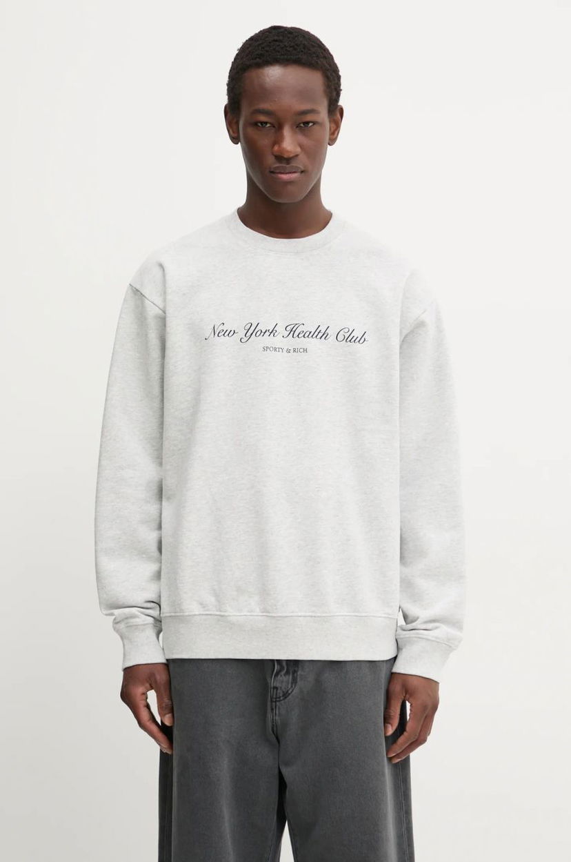 Džemper Sporty & Rich Sporty & Rich NY Health Club Sweatshirt Siva | ST071506043GY03