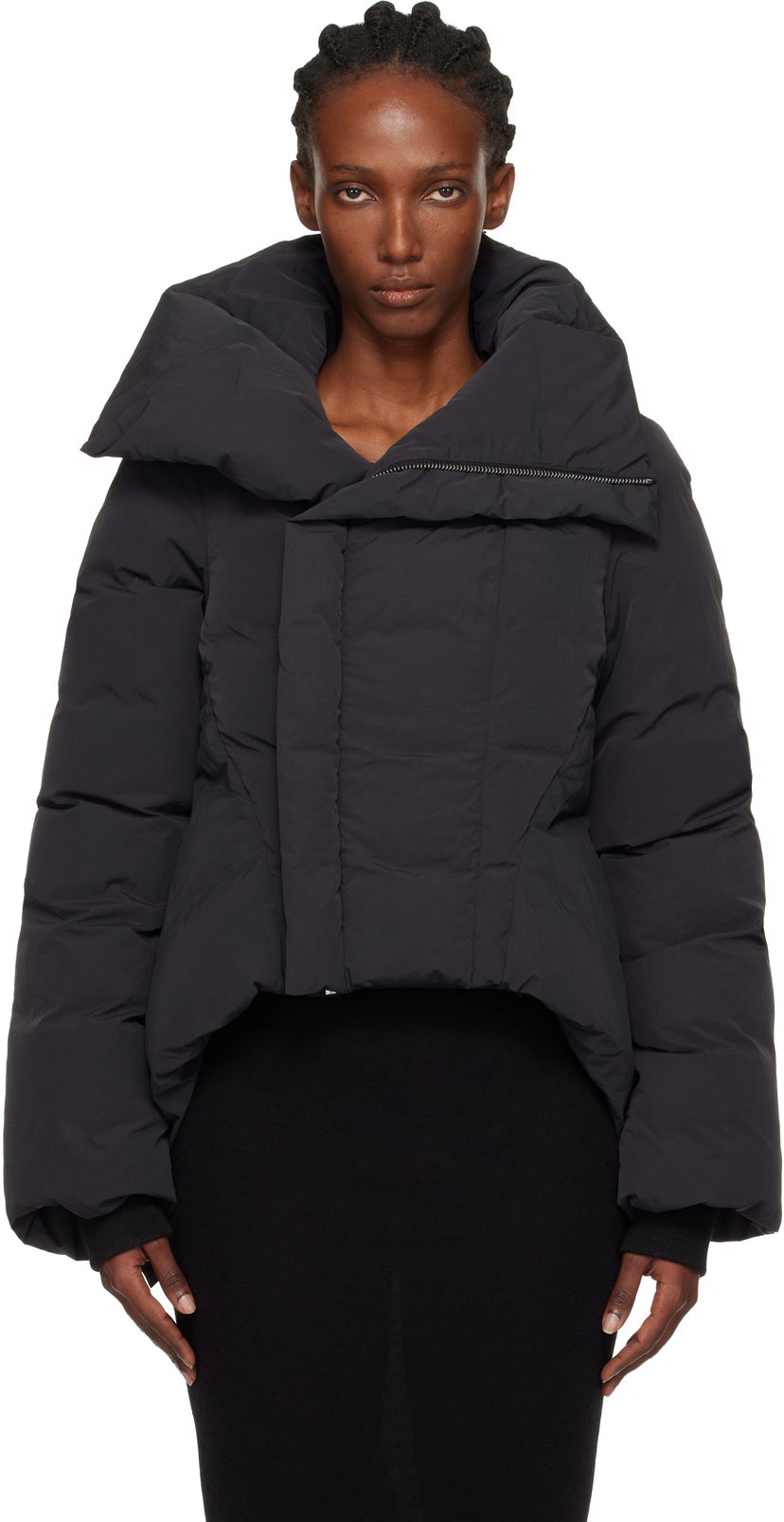 Pernata jakna Rick Owens Rick Owens Concordians Naska Duvet Asymmetric Collar Down Jacket Crna | RP02E4746 MTD1