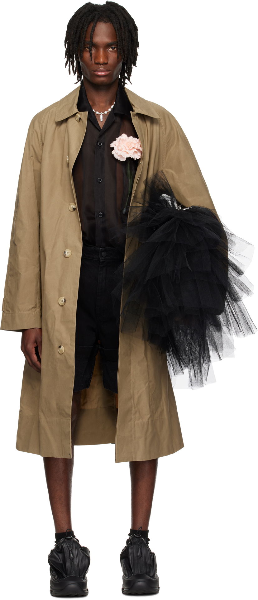Trenčkot Simone Rocha Simone Rocha Car Trench Coat Bež | 2068D 1247