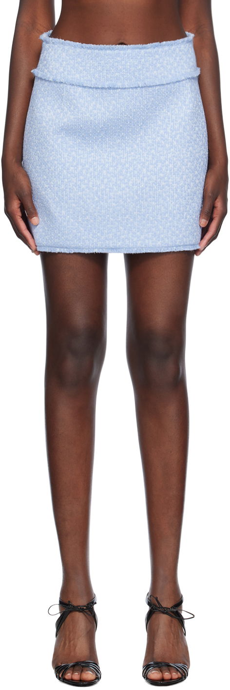 Suknja Dolce & Gabbana Dolce&Gabbana Raschel Tweed Miniskirt Plava | F4CR5T HUMUA
