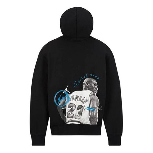 Dukserice Jordan Travis Scott x Fragment Hoodie Jordan Print Crna | DJ0616-010, 0