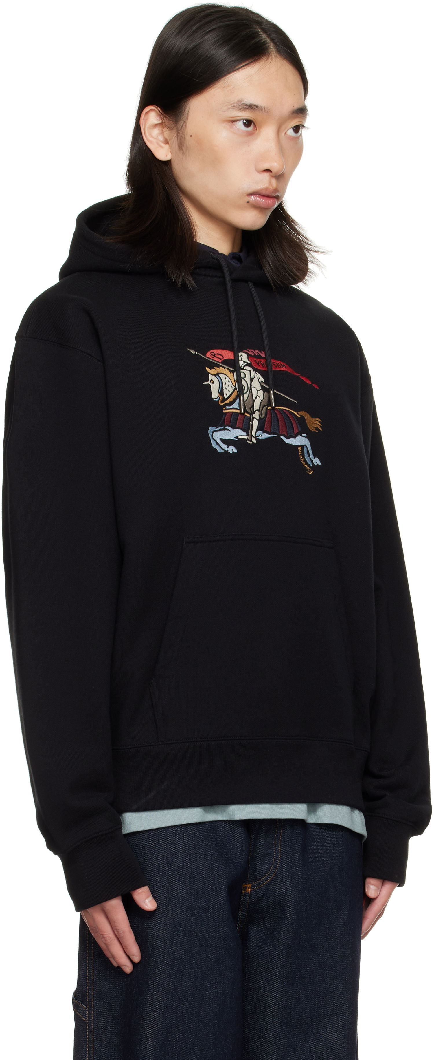 Dukserice Burberry Burberry EKD Knight Graphic Hoodie Crna | 8115126, 1