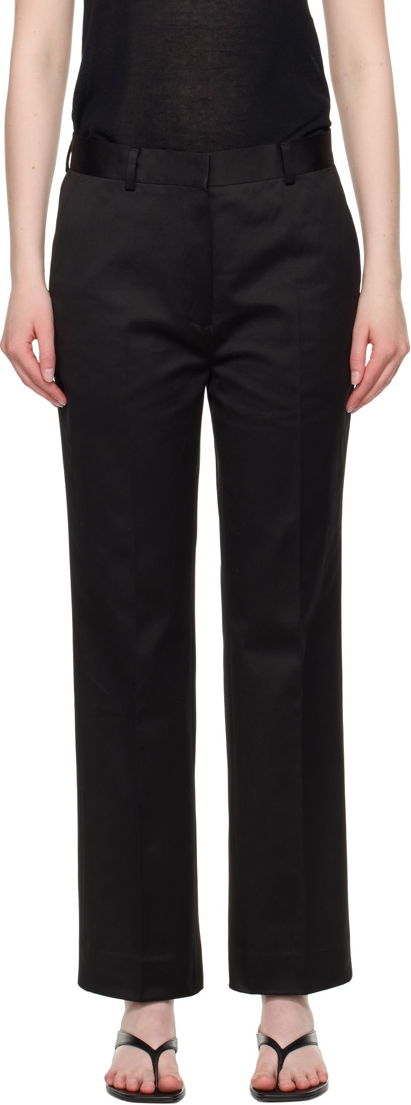 Hlače TOTEME TOTEME Tailored Chino Trousers Crna | 253-WRB0283-FB0498