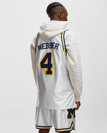 Dres Mitchell & Ness NCAA AUTHENTIC JERSEY MICHIGAN 1991-92 CHRIS WEBBER #4 Bijela | AJY55329-UMI91CWEWHIT, 1