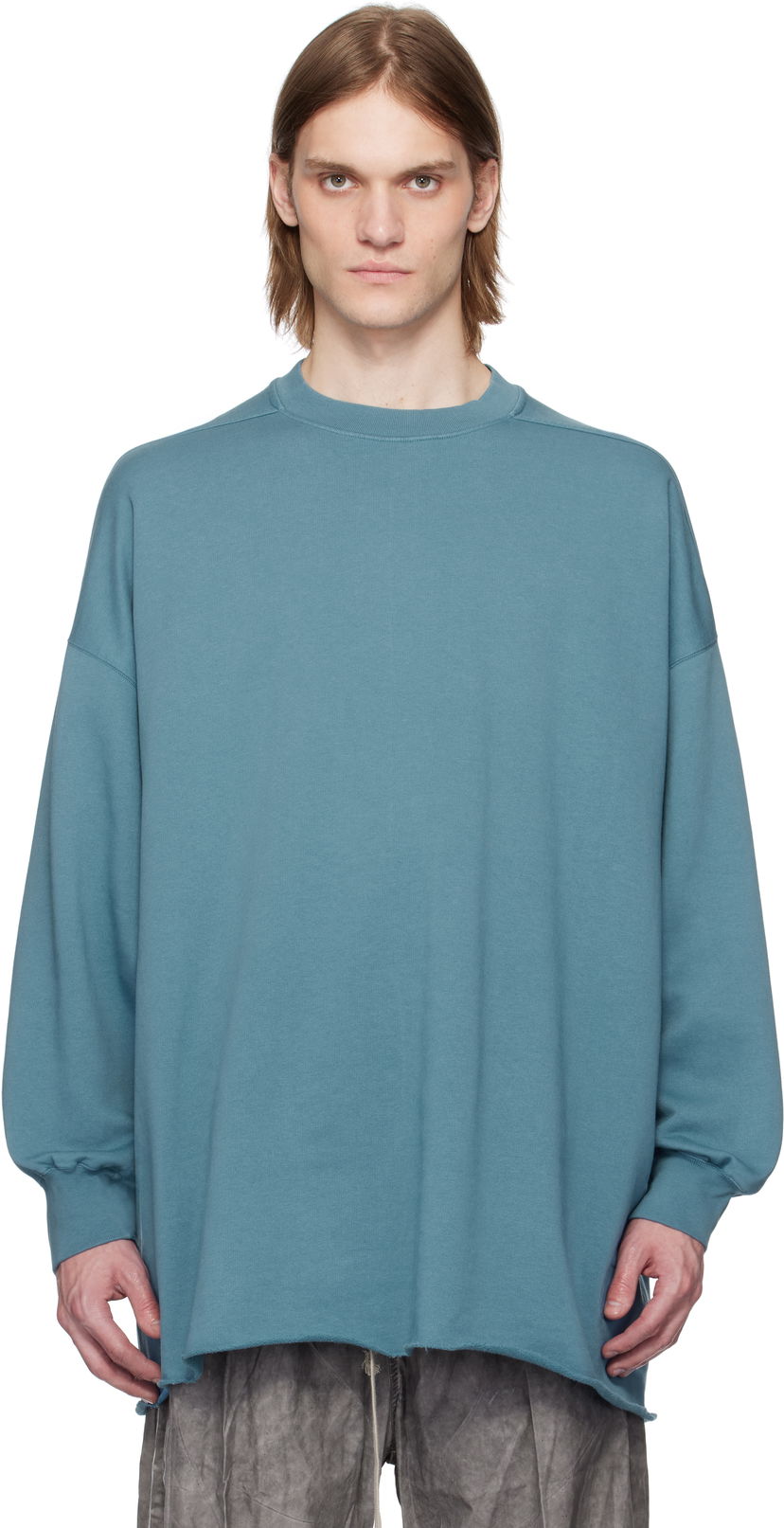 Džemper Rick Owens Rick Owens DRKSHDW Hollywood Tommy Long Sleeve Sweatshirt Plava | DU01E3292 FP