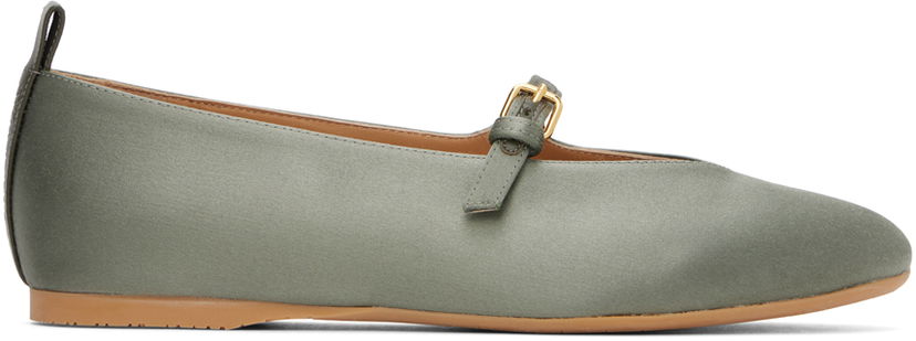 Odjeća JW Anderson JW Anderson Satin Ballerina Flats Zelena | ANW43033B 20113
