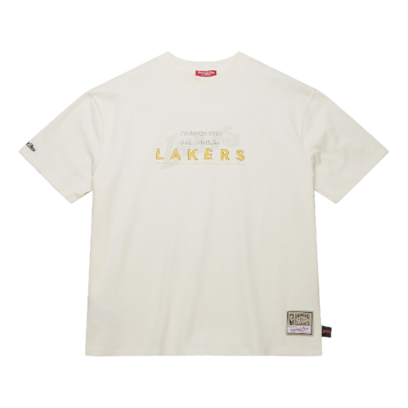 Majica kratkih rukava Mitchell & Ness Mitchell & Ness Lakers NBA Lifestyle T-Shirt Bijela | SS10162-LALCREA