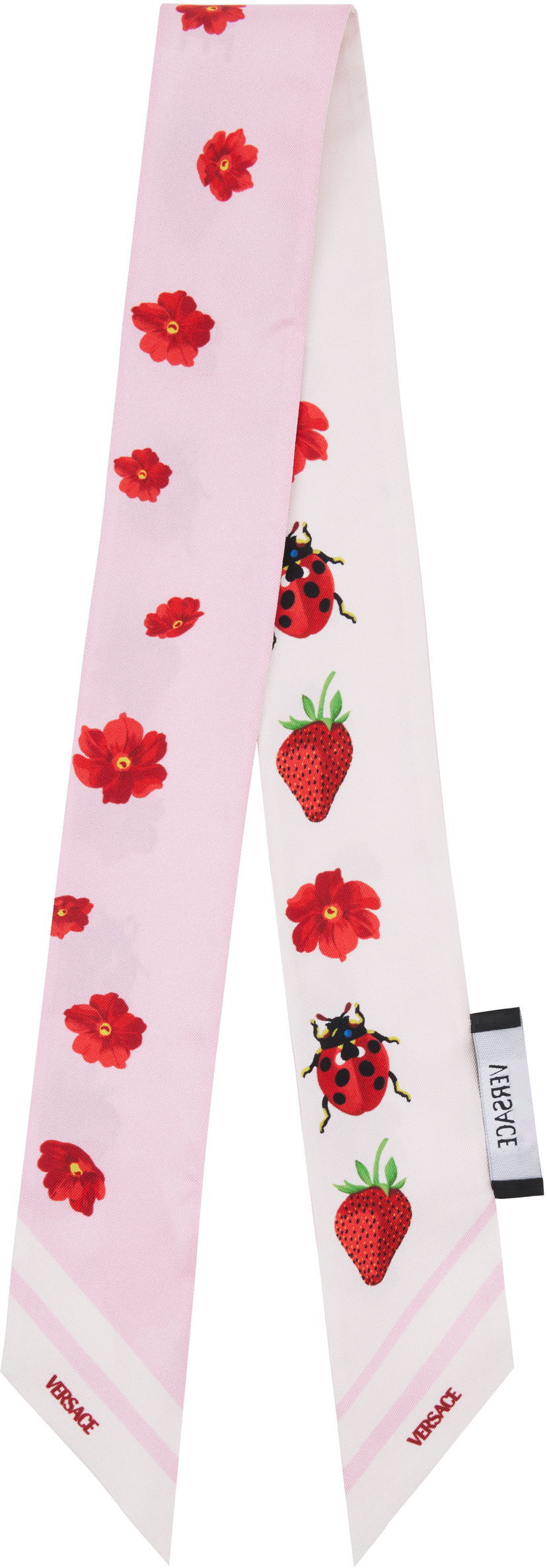 Šal Versace Versace Strawberry Garden Silk Tie Ružičasta | IBA0005_1A13787_5W690