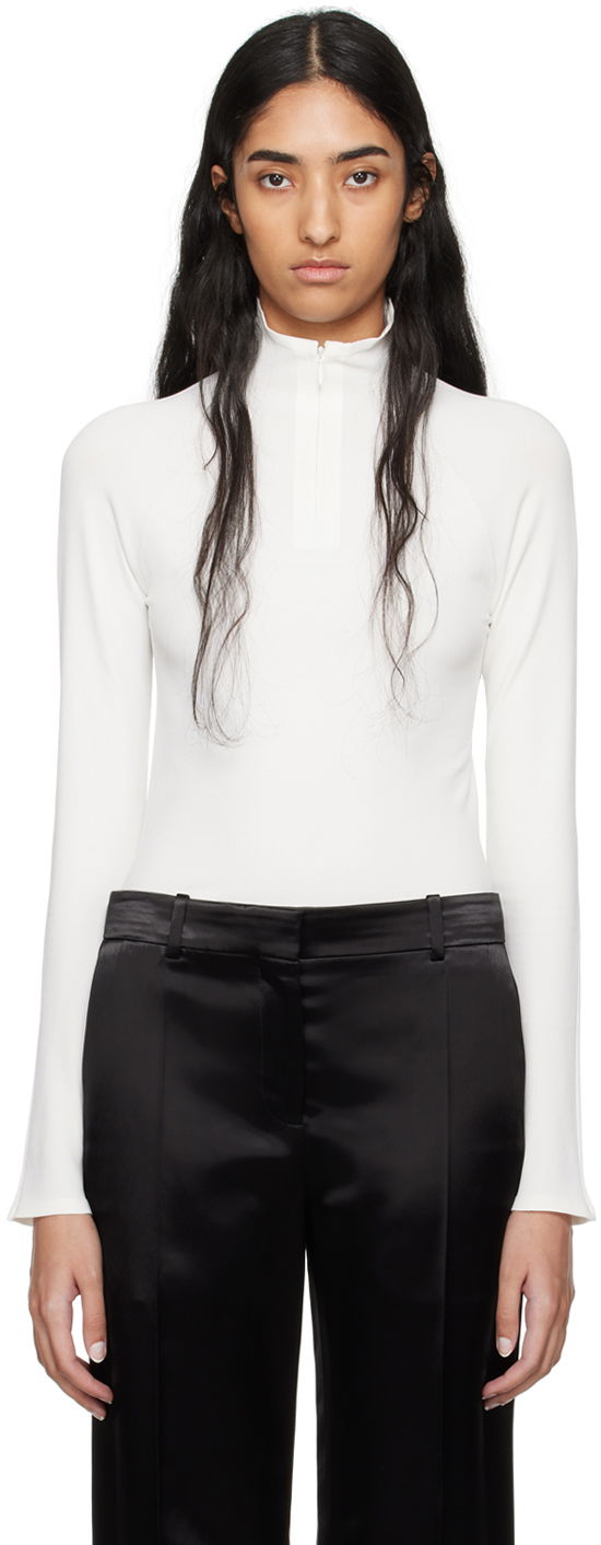 Body The Row Long Sleeve Fitted Turtleneck Top Bijela | 8137-Y674