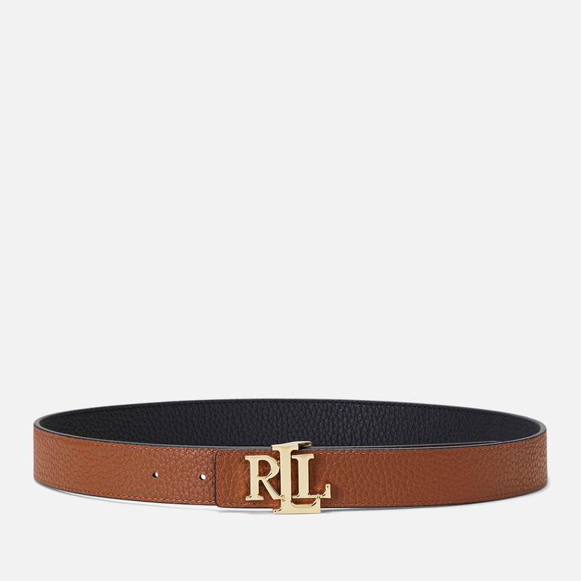 Pojasevi Polo by Ralph Lauren Lauren Ralph Lauren Women's Reversible 30 Medium Belt - Black/Lauren Tan - S Smeđa | 412912039001