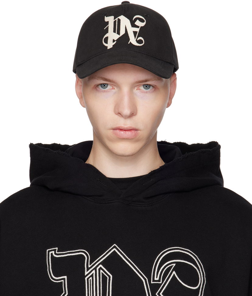 Kapa Palm Angels Monogram Cap Crna | PMLB094E23FAB0101003