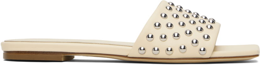 Dodaci Aeyde Aeyde Anna Studded Leather Sandals Bež | A11-FS-BRNS08FL185-SS25-100-007