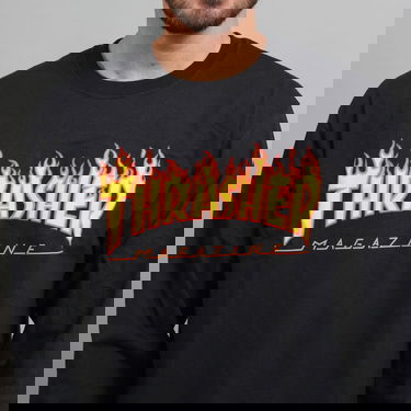 Majica kratkih rukava Thrasher Flame Logo Tee Crna | 024771, 2