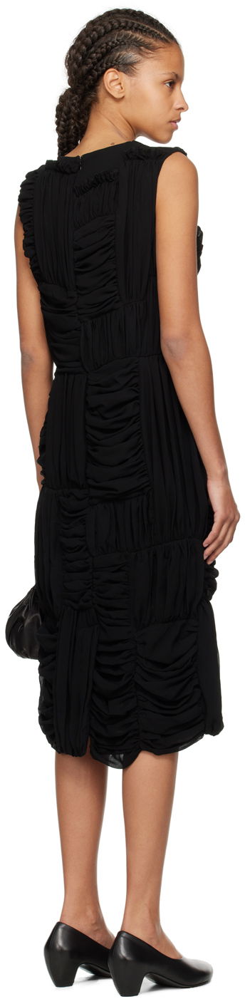 Haljina Comme des Garçons Comme des Garçons Ruched Midi Dress Crna | RM-O012-051, 2