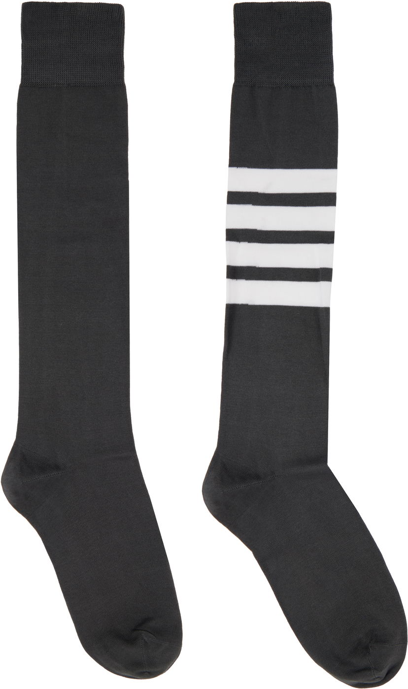 Čarape Thom Browne 4-Bar Over The Calf Socks Siva | FAS026B-01690