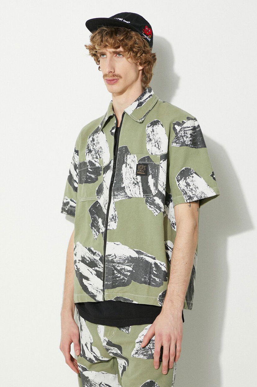 Košulja MARKET Work Shirt With Classic Collar Zelena | 369000152