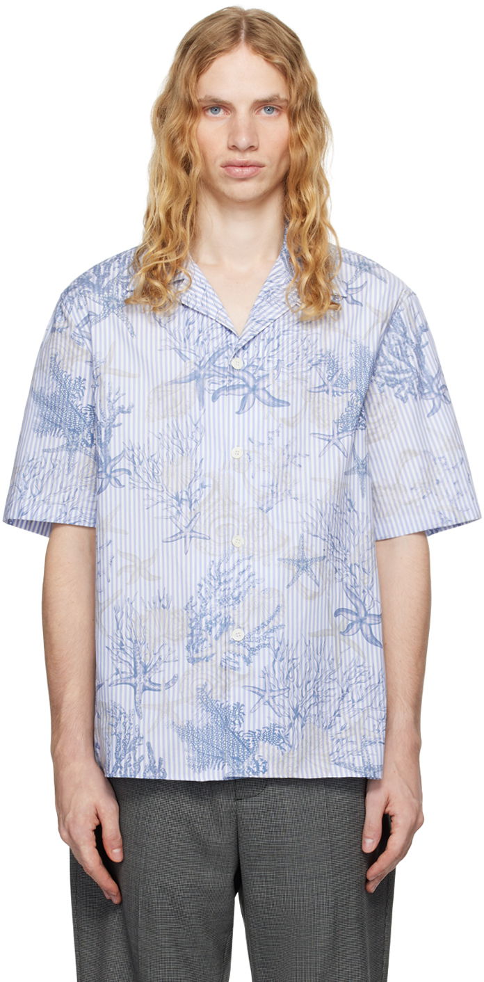 Košulja Versace Barocco Sea Striped Shirt Plava | 1016206_1A11387