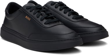 Tenisice i cipele BOSS BOSS Coated-Leather Logo Crna | 50536504, 3