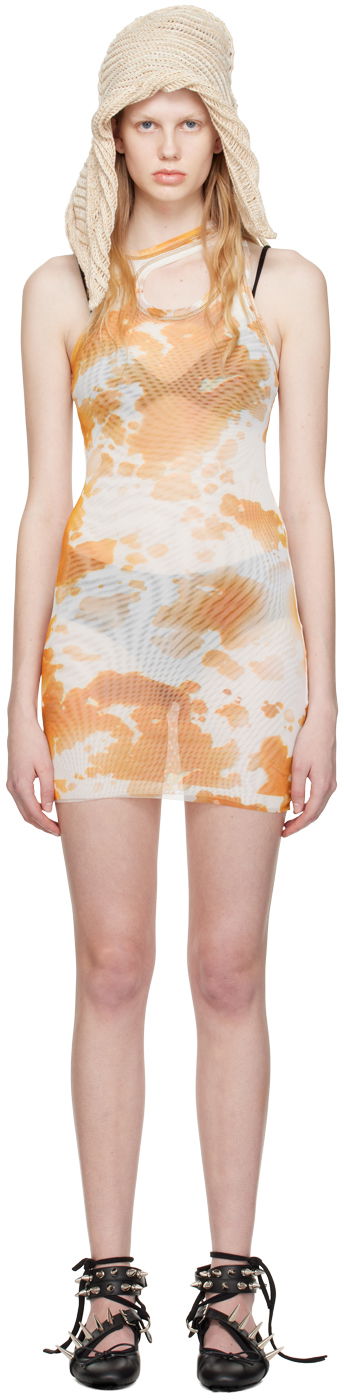 Haljina Ottolinger Ottolinger Cutout Tie-Dye Mini Dress Narančasta | 100815