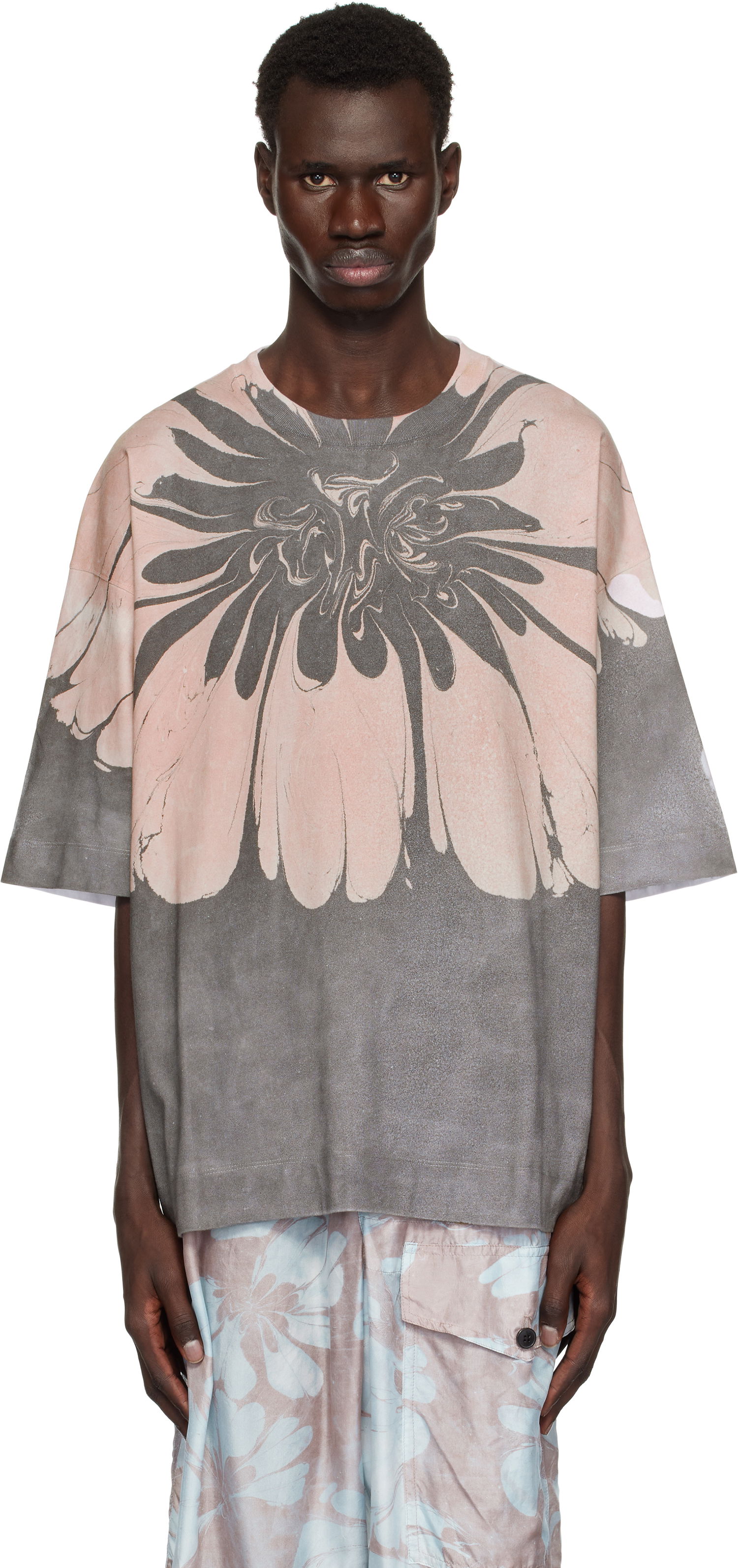 Majica kratkih rukava Dries Van Noten Dries Van Noten Floral Print T-Shirt Ružičasta | 251-021114-1603, 0