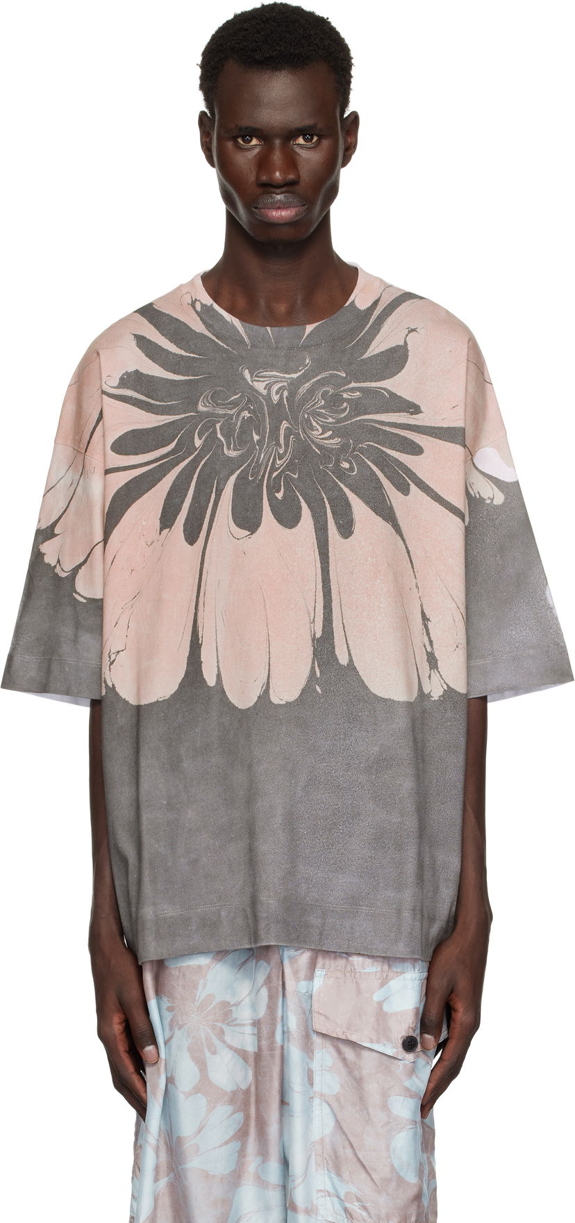 Majica kratkih rukava Dries Van Noten Dries Van Noten Floral Print T-Shirt Ružičasta | 251-021114-1603