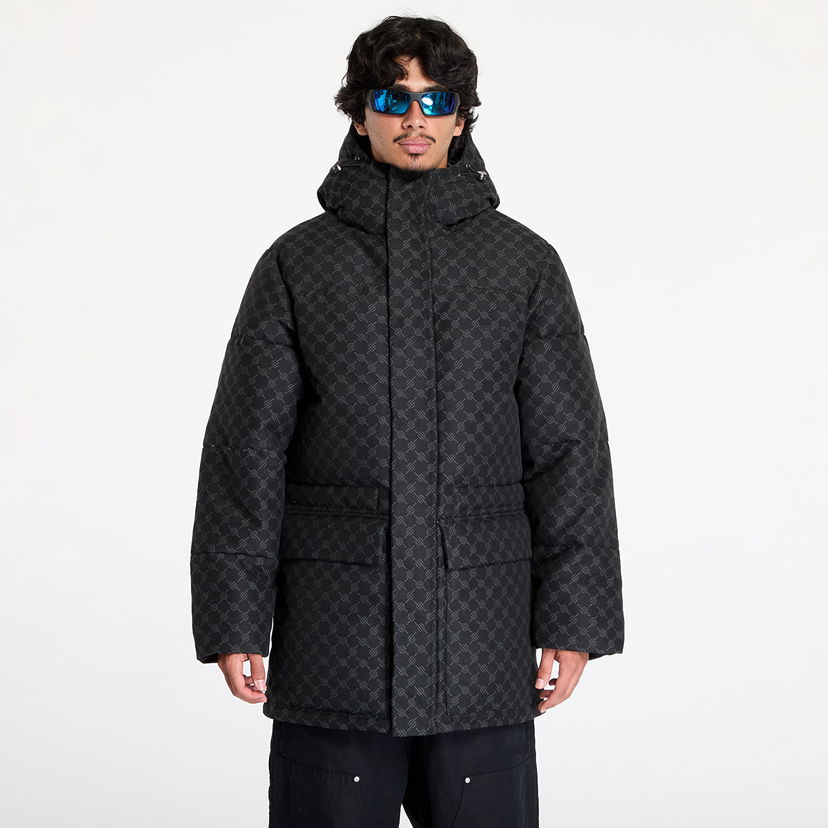 Pernata jakna DAILY PAPER Oba Cotton Monogram Puffer Crna | 2421105