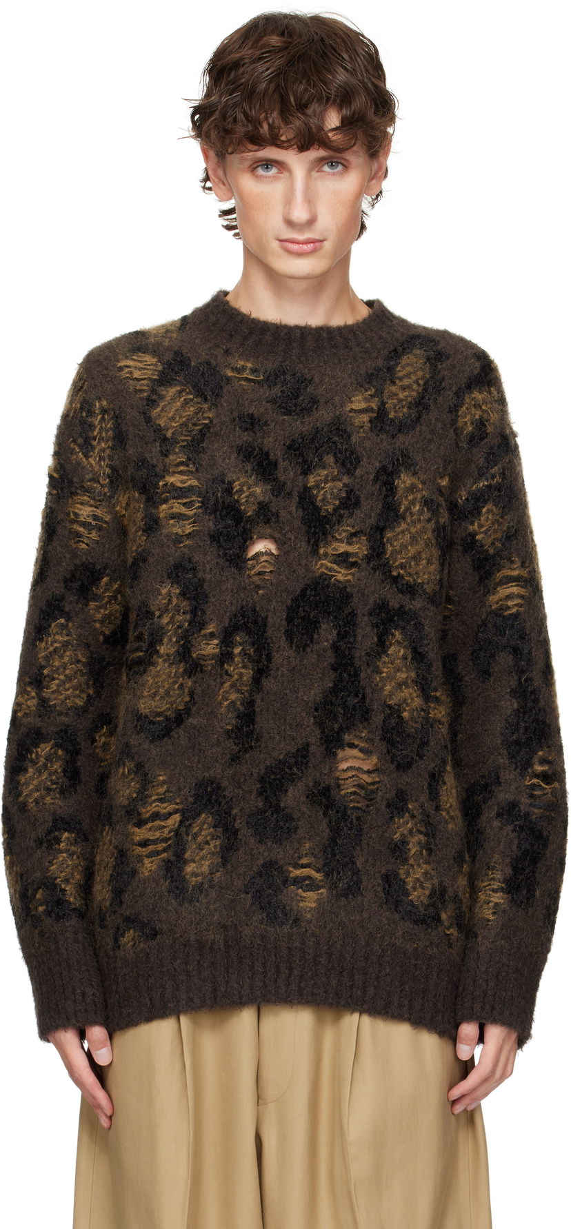 Džemper Junya Watanabe Jacquard Crewneck Sweater Smeđa | WN-N033-051
