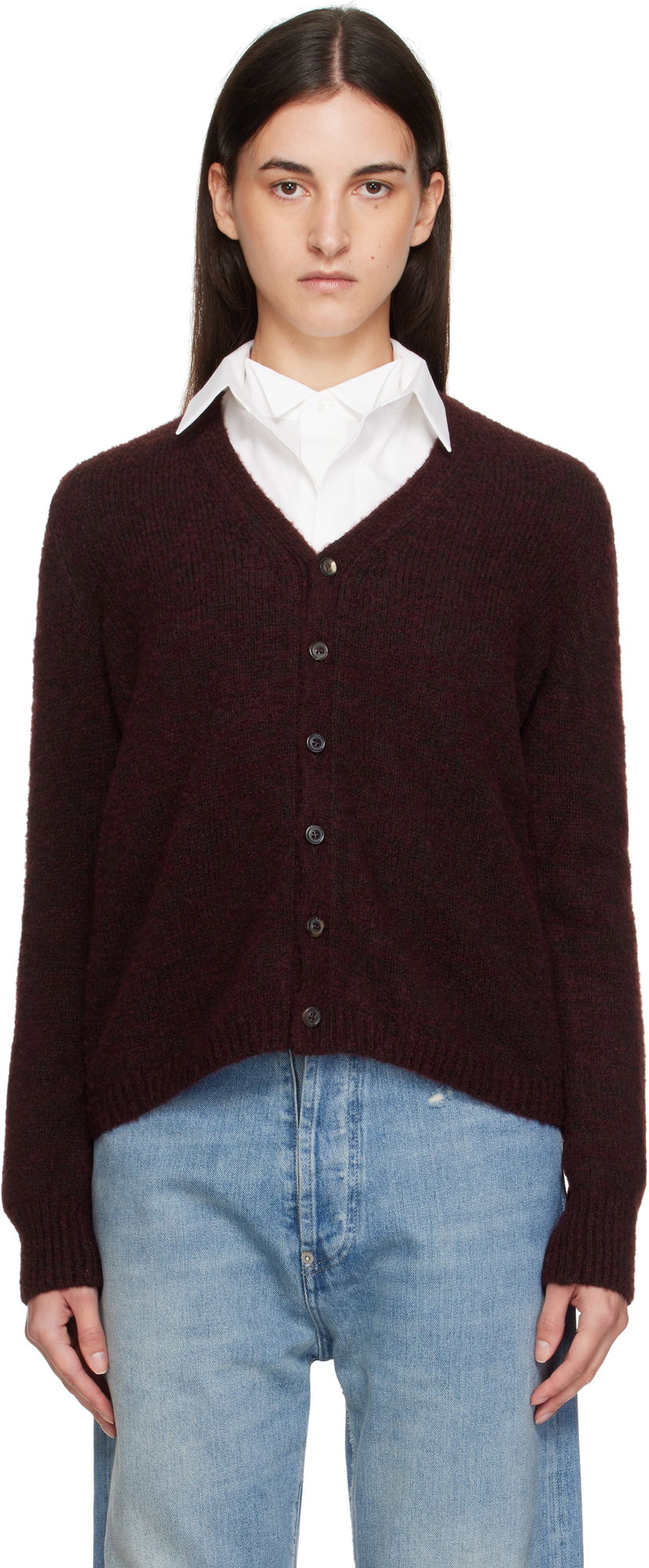 Džemper Maison Margiela Maison Margiela Wool Cardigan Tamnocrvena | S51HP0023 M13154