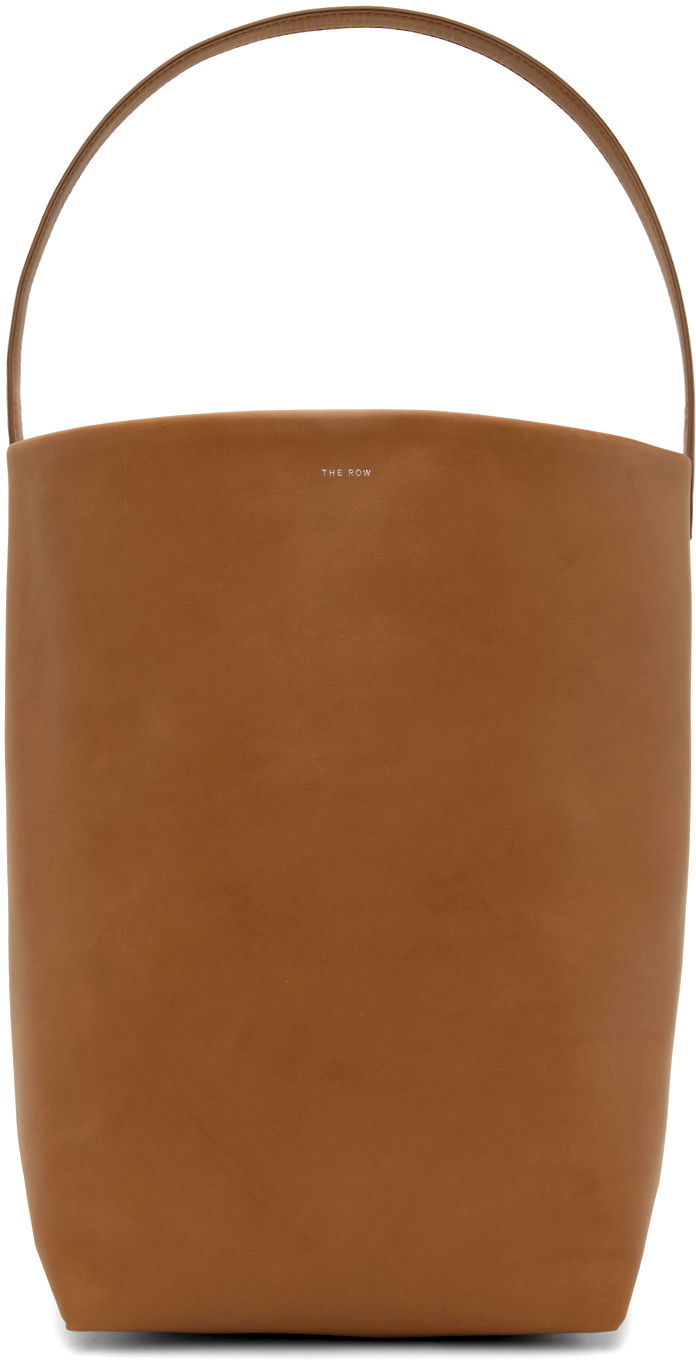 Tote bag The Row Large Leather Tote Bag Smeđa | W1273-L72