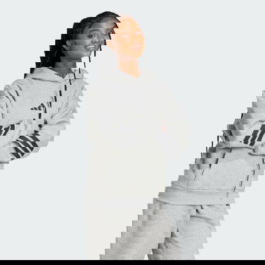 Dukserice adidas Performance 3-Stripes Hoodie with Drawstring Siva | JE0181, 2