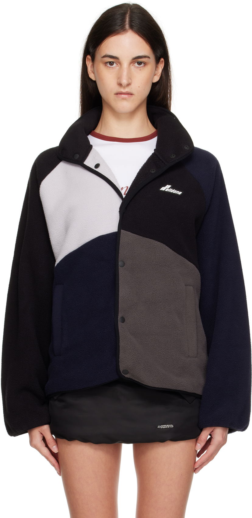 Jakna We11done We11done Colorblock Fleece Jacket Višebojno | WD-TJ2-25-876-U-BK